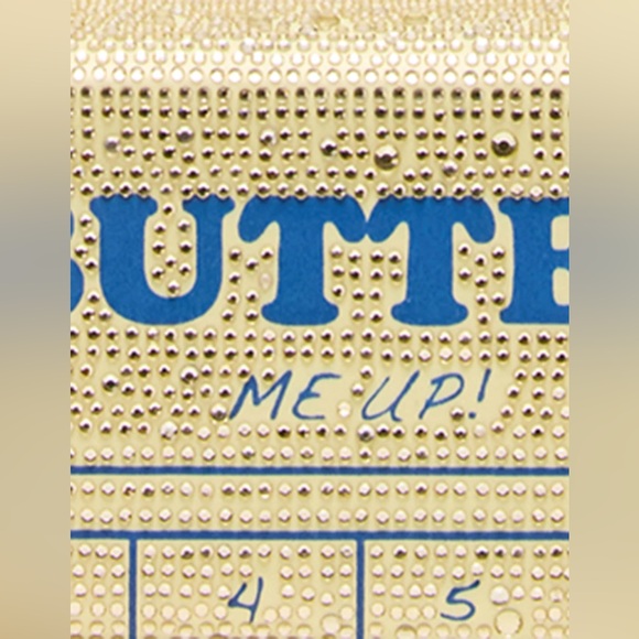 Betsey Johnson KITSCH SPREAD IT ON YELLOW Butter Bag New with tags NWT - Picture 3 of 11